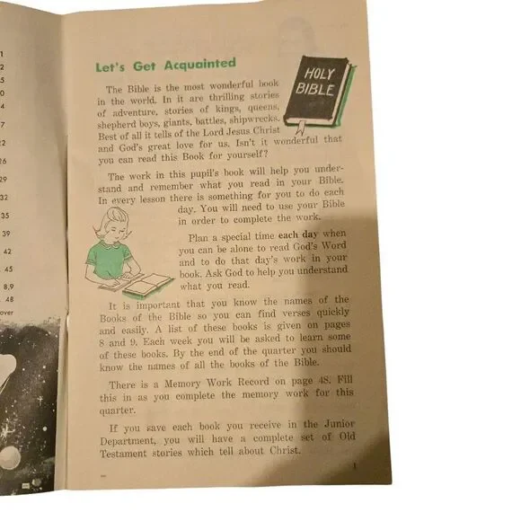 Vintage 1967 Stories Of The Beginning Pamphlet Junior Pupil Collectible - Picture 4 of 5